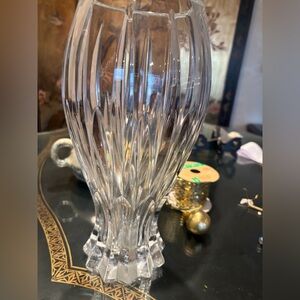 Crystal Clear Faceted Vase